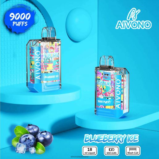 bosbessen ijs Aivono AIM XXL 9000 mondsticker transparant P8J0650 | Aivono Vape